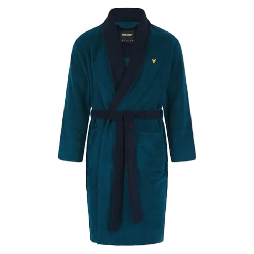 Peignoir Lyle & Scott bleu marine taille M vêtement de nuit mixte contrasté