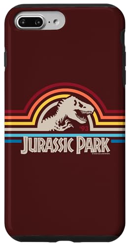 Jurassic Park Pop Stripe Rex Silhouette Classic Logo Case for iPhone 7 Plus/8 Plus