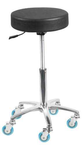 Tabouret Roma noir avec pompe lift gaz à hauteur variable pour comptoir