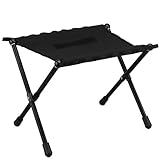 ACEXIER Outdoor Aluminiumlegierung Klappstuhl Tragbare Taktische Camping Sitz Angeln Hocker Mond Stuhl Picknick Wandern Hocker Leicht (Black)