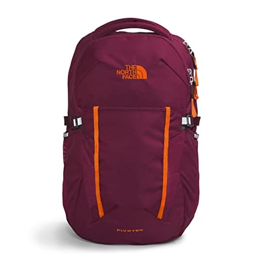 THE NORTH FACE Mochila feminina para laptop Pivoter Commuter, boysenberry/mandarim, tamanho único