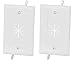 Datacomm 45-0014-WH 1-Gang (2 Pack) Cable Plate with Flexible Opening - White