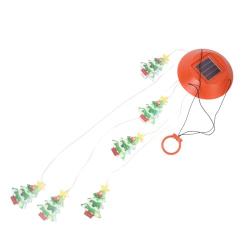 BESPORTBLE Lámpara Solar De Adorno Para Jardín Diseño De Árbol De Navidad y Campanillas Decoración Exterior Para Patio y Balcón Luz Led Sonido Agradable Al Viento