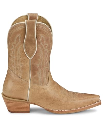 Tony Lama Women's Areli Western Booties Snip Toe - DR3250 7 M US Ivory2