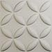 Ekena Millwork 19 5/8"W x 19 5/8"H Wallflower EnduraWall Decorative 3D Wall Panel, Satin Blossom White (Covers 2.67 Sq. Ft.