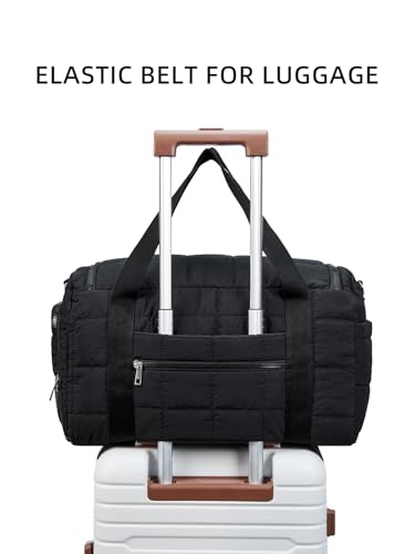 Image of WESTBRONCO Small Puffer Crossbody Bags for Women, Mini Puffy Quilted Gym Bag Lightweight Tote Bag with Zipper Compartments