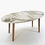 Coffee Table,Modern Style Round Coffee Table for Living Room,Modern Oval-Round Side Table,Coffee Tab