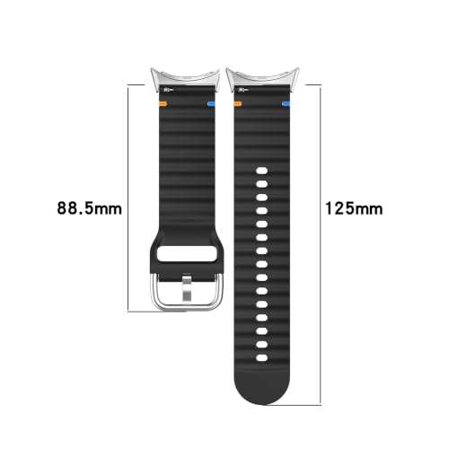 Correa de silicona suave con línea ondulada para reloj Google Pixel Watch 4 4