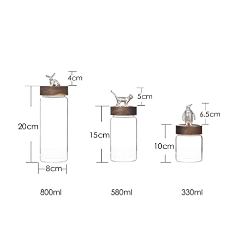 Rangement de grains de café en pot de verre 800ml avec couvercle