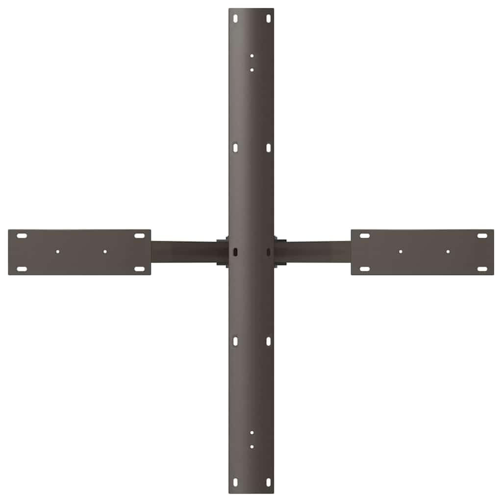 vidaXL Dining Table Leg Spider Shape Black 85x85x(72-73) cm Steel, Natural, 85 x 85 x (72-73) cm - Image 8