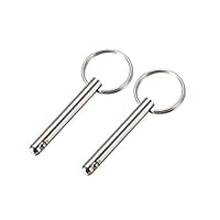 sourcing map 2 Stück Steckbolzen mit Kugelsicherung Schnellverschlussbolzen 6 x 45mm Kugelsperrbolzen Marine Hardware für Boot Oberdeck Gelenk