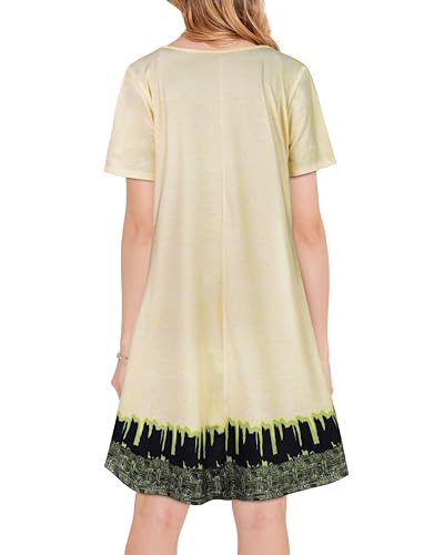 Image of JOLIGAL Summer Dresses for Women Casual Short Sleeve Sundress Scoop Neck Beach T Shirt Dress with Pockets 2026