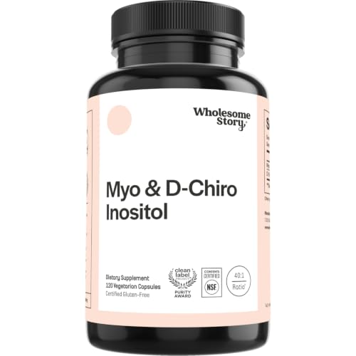 Image of Wholesome Story Myo-Inositol & D-Chiro Inositol Supplement for Women | Fertility Supplements for Hormonal Balance & Ovarian Health Support | Myoinositol | Ideal 40:1 Ratio | 30 Servings