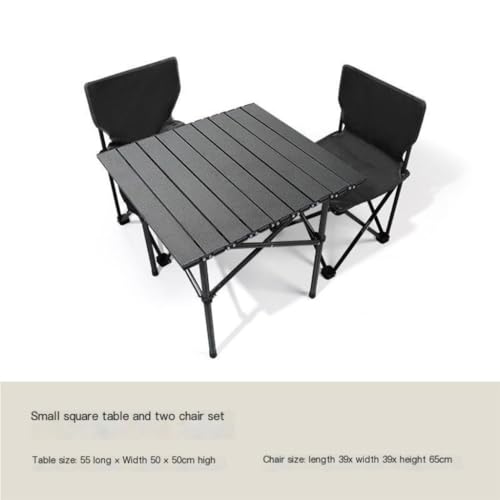 Tragbares Outdoor-Klapptisch- und Stühle-Set – leichte Picknick- und Campingausrüstung, kompaktes Esszimmerfell für Reisen, Freizeit und Garten