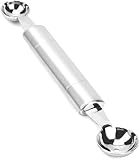 Christmas Double Ended Headed Fruit Icecream Ball Spoon Melon Baller for Parisienne Scoop Smooth Round Melon Balls Melon Scoop for Watermelon/Ice 30mm Christmas