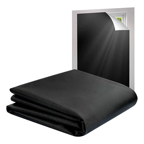 Persianas opacas para pegar, persianas opacas sin taladrar | Cortinas para bloquear la luz para ventana | Estor enrollable Oxford 420D, bloqueador de calor de ventana, cortinas oscurecedoras para