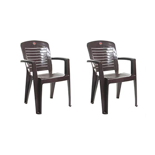 Image of Cello Lumina Without Cushion Chair (Plastic,Ice Brown,2 Pieces)