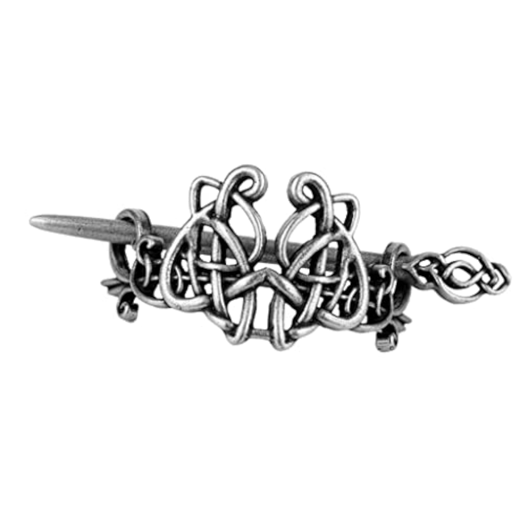 2x Viking Celtic Knot Hair Clips Metal Stick for Women