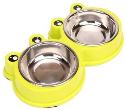 Pets Empire Fashion Pet Double Diner Stainless Steel Dog Feeding Bowl Set with Stable Plastic Frog Shaped Stand Best Cat Bowls Station Perfect for Dogs Cats Puppies 1 Piece -Color May Vary (B075RB4MR4) Amazon Price History, Amazon Price Tracker