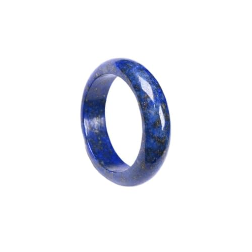 Blue Jade Ring Band for Women Men, Natural Gemstone Stackable Eternity Band Ring