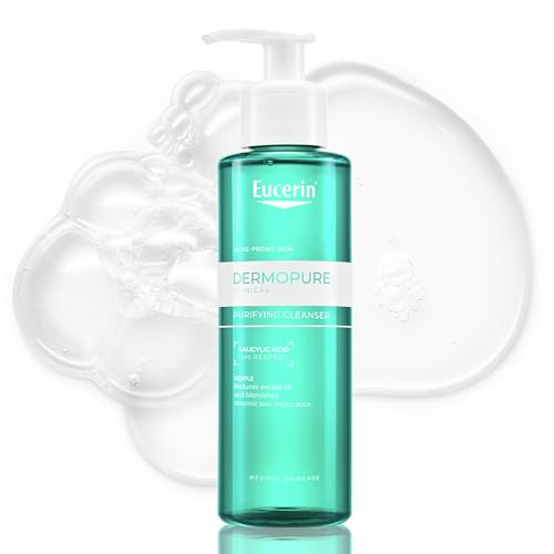Eucerin Dermopure Clinical Purifying Cleanser 200ml, Facial Cleanser with Salicylic Acid & AHA/PHA, Cleanser for Sensitive, Oily Skin, Non-Comedogenic Face Wash