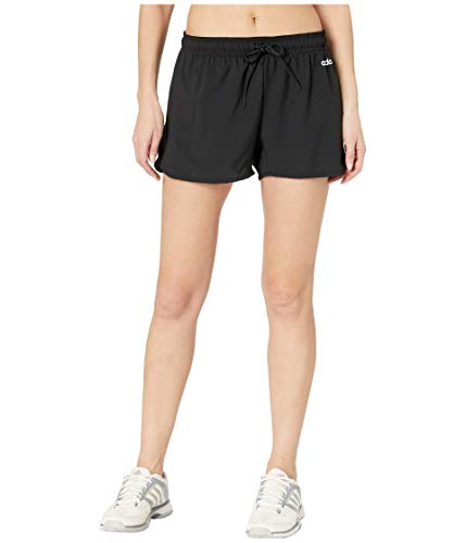 adidas Women's Design 2 Move 3-Stripes Shorts, Black/White,L