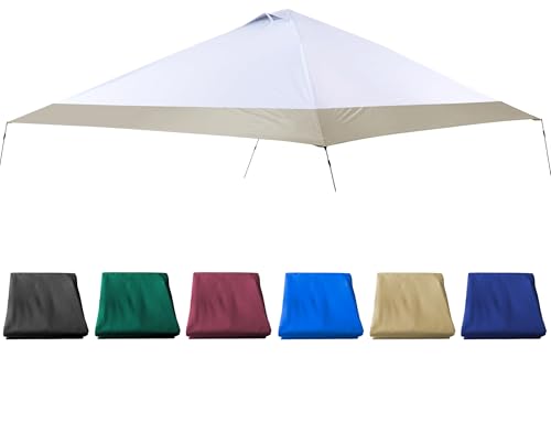 Vantco Beige 13x13 FT Replacement Canopy Cover with Air Vent Silver Coated Compatible with Coleman Oasis Compatible with CORE 13 x 13 Instant Pop Up Canopy Frame Canopy Top ONLY