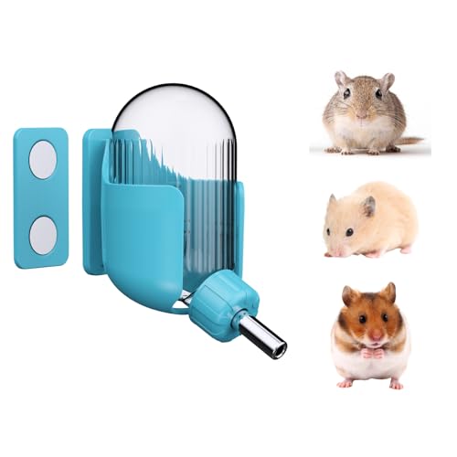 Hamster Water Bottle with Magnetic Holder 3.4 oz Water Dispenser for Syrian Dwarf Hamster Mouse Rat Degu