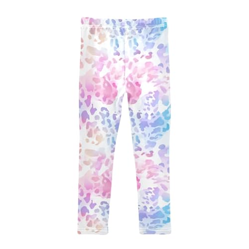 KLL Holographic Leopard Print on Gradient Girls Leggings Stretch Full Length Leg Yoga Pants Exercise2