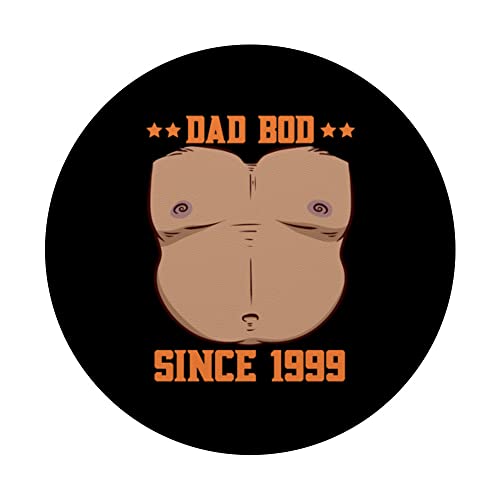 Dad Bod Since 1999 Father's Day Beer Belly PopSockets Swappable PopGrip, Black - Image 3