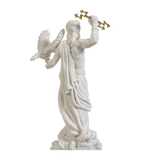 Zeus Dio Greco Giove Tuono Statua Figura Alabastro...