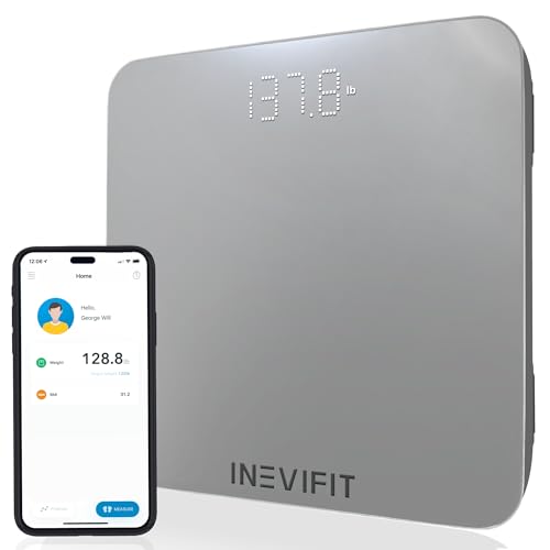 INEVIFIT Smart Bathroom Scale, Highly Accurate Bluetooth Digital ...