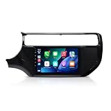 VIBEX | Autoradio touch 9 pollici con CarPlay e Android Auto, navigazione GPS, radio FM, Wi-Fi, Mirror Link, lettore multimediale e DSP, compatibile con Kia Rio 2015-2018