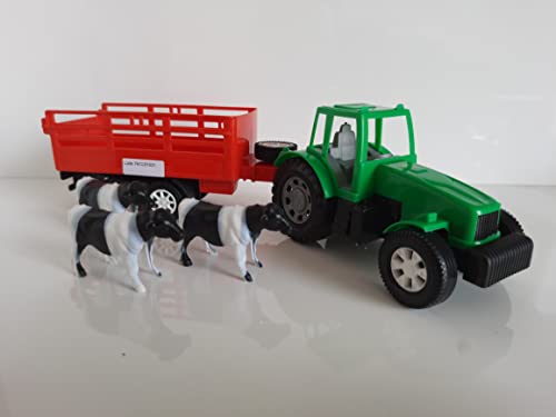 CAMINHÃO BRINQUEDO E TRATOR COM BOIS MINI BOIADEIRO INFANTIL CRIANÇA