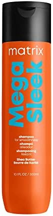 MATRIX Mega Sleek Shampoo, For Frizzy and Unruly Hair, Controls Frizz & Flyaways, Smooths Hair with Shea Butter, Vegan