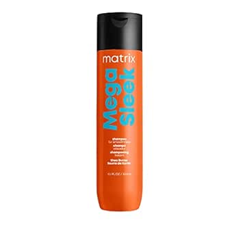 MATRIX Mega Sleek Shampoo, For Frizzy and Unruly Hair, Controls Frizz & Flyaways, Smooths Hair with Shea Butter, Vegan