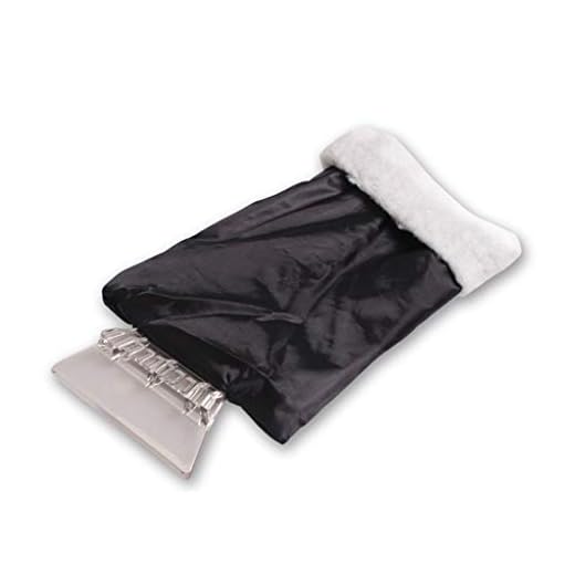 SUN-Feng bil vindruta is skrapa, med handskar snöspade inbyggt halkfritt handtag isspade vinter varm snö borttagning verktyg flerfärgad 32*16CM Svart