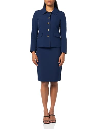 Women's Crepe 3-Button Jacket & Flounce Skirt