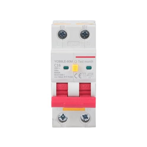 RCBO 230V 63A YCB9LE-80M disjoncteur différentiel bipolaire 30mA avec protection fuite