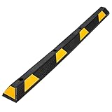 EliteEdge 72-Inch Heavy Duty Rubber Parking Curb with Reflective Stripes, 6 Ft Wheel Stoppers for Garage, Driveway & Parking Lots