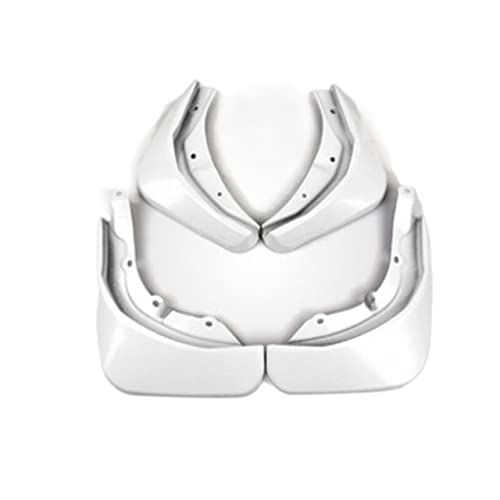 Bavettes avant et arrière pour Volvo S90 2015-2020 blanche kit de 4 garde-boue robustes