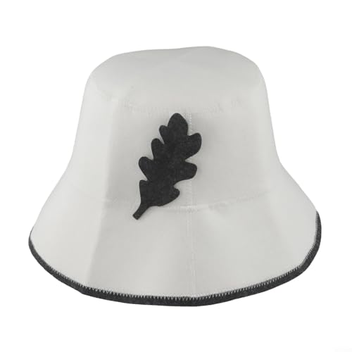 ZiStarlilife Felt Sauna Hat Insulate Function Water Absorption Functionality In A Unisex Fisherman, For Sauna Room, Bath House(White)
