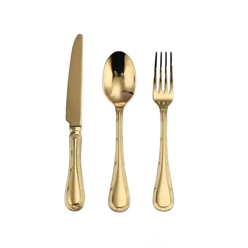 36 Pieces Silverware Set,18/8 stainless steel set for 12,Flatware set Water droplet gold/silver, Fine Silverware set and Dishwasher Safe 02