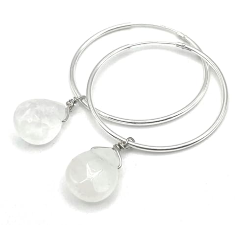 Créoles en argent 925 et quartz le cadeau pour femme idéal