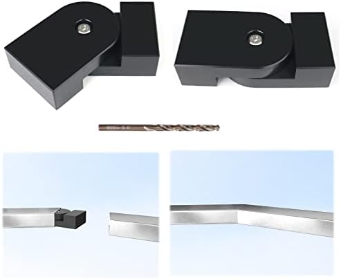 Muzata Flat Handrail Accessories - 2Pack Level Pivot Connector High Strength POM Handrail Fittings, HA24 BNP