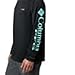 Columbia Men's Terminal Tackle Long Sleeve Fishing Shirt, Black/Gulf Stream Logo, XX-Large
