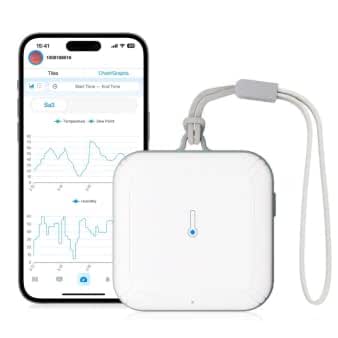 Smart Portable Weather Station with 24H/7D AI Weather Forecast by Weatherseed®, WiFi Thermometer Hygrometer with APP/Email Alerts, Temperature Humidity Sensor for Home Garden Travel (2.4G Only)