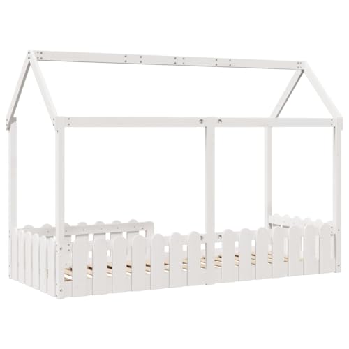 Vidaxl Giroletto Casetta Bambini Bianco 80X200 Cm Legno Massello Pino, Struttura Letto Casa Per Bambini, Giroletto Per Bambini, Telaio Letto Per Bambini - 7