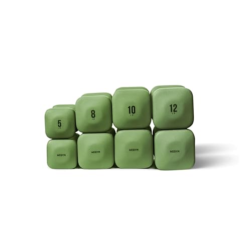 WeGym SafeGrip Dumbbells, Anti-Roll, Anti-Slip, Free Weights, Thick Handles, Square Dumbbells for Secure Workouts at Home, Personal Training and Weightlifting