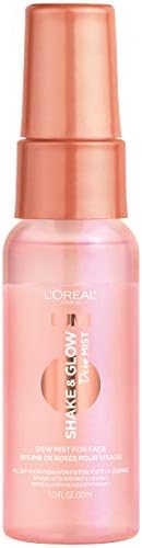 L’Oréal Paris Makeup LUMI Shake and Glow Dew Mist, Hydrating and Soothing Face Mist, Prep and Set Makeup, Energizes Skin with a Healthy Boost of Hydration, Natural Finish, 1 fl; oz.